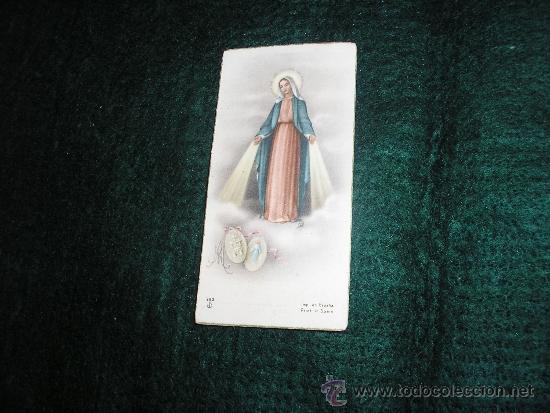 Coleccionismo: recuerdo clavariesas virgen milagrosa-catarroja -1955