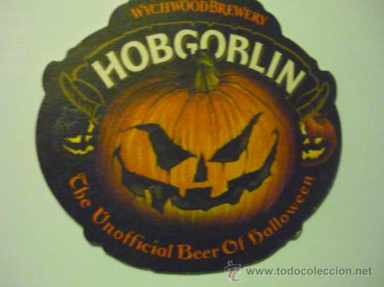 Coleccionismo: POSAVASOS TROQUELADO CARTON DURO HOBGORLIN BEER OD HALLOWEEN