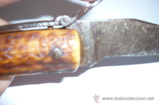 Coleccionismo: ANTIGUA NAVAJA ARTESANAL CON MANGO DE ASTA - Foto 3