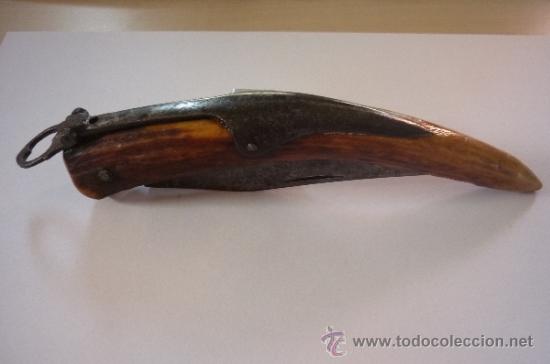 Coleccionismo: ANTIGUA NAVAJA ARTESANAL CON MANGO DE ASTA - Foto 2