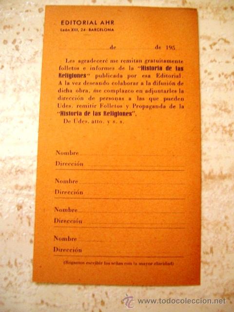 Coleccionismo: BASES PARA CONCURSAR A LOS PREMIOS EXTRAS EN LIBROS - EDIT. AHR (195-)