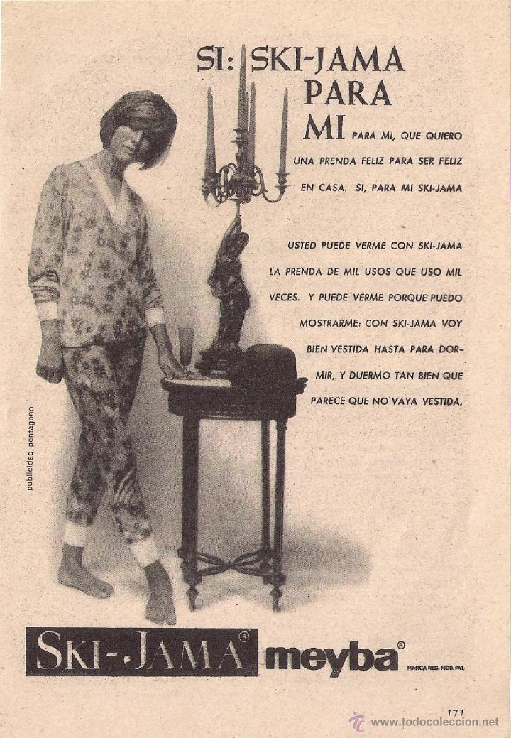 Coleccionismo: Anuncio de Ski-Pijama de meyba, noviembre de 1960
