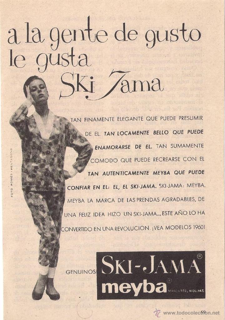 Coleccionismo: Anuncio de Ski-Jama de meyba, diciembre de 1960