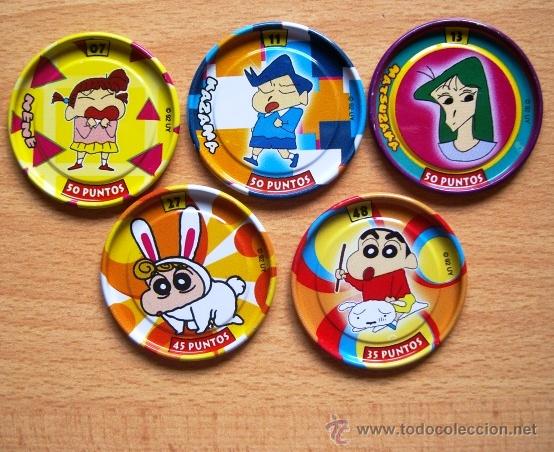Coleccionismo: 5 METAL RAPPERS BOLLYCAO SHINCHAN Ns&ordm; 07-11-13-27 y 48
