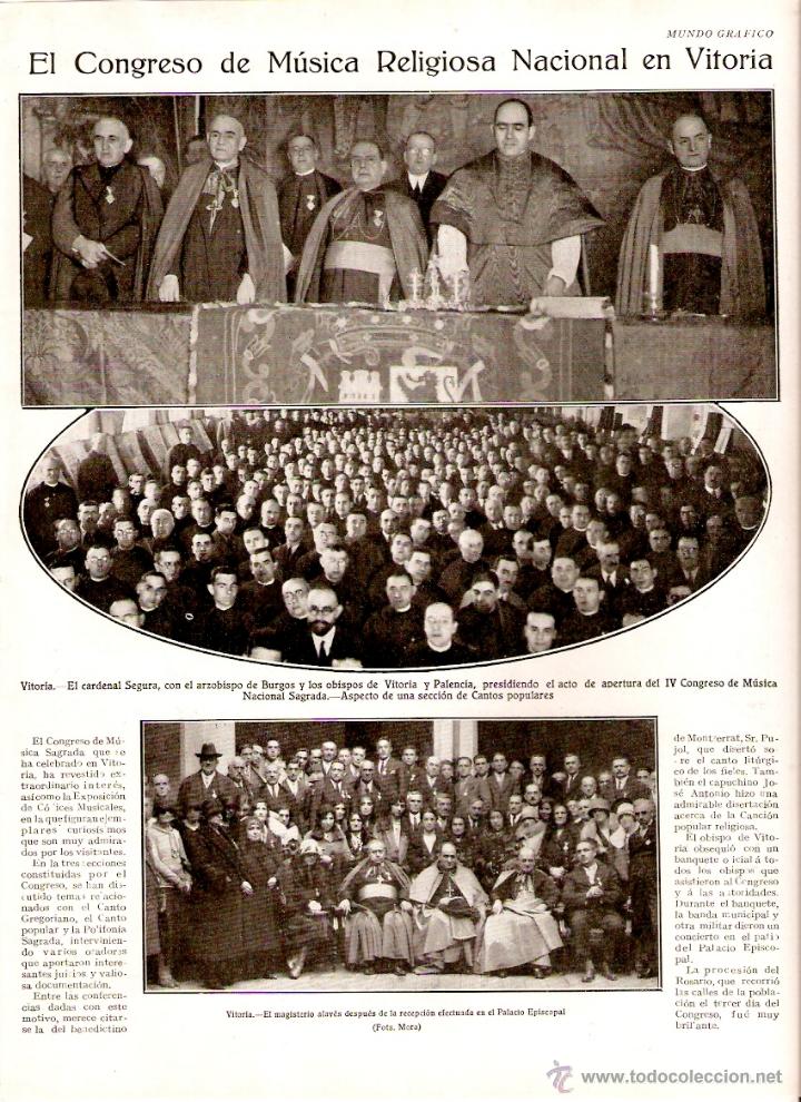 Collecting paper: A&Ntilde;O 1928 RECORTE PRENSA CONGRESO MUSICA RELIGIOSA VITORIA MAGISTERIO ALAVES