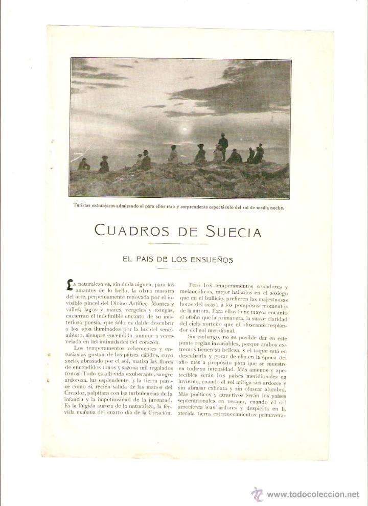 Colecionismo: A&Ntilde;O 1928 RECORTE PRENSA SUECIA ESTOCOLMO CATARATAS TROLLHATTAN GOTEBORG LAGO MELAR