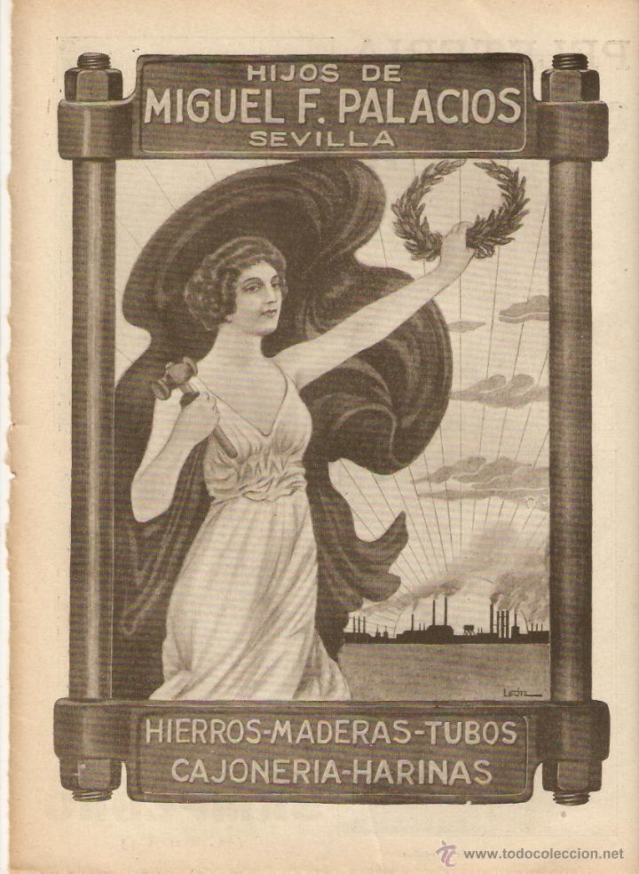 Colecionismo: A&Ntilde;O 1920 SEVILLA PELETERIA SAMPEDRO HIJOS MIGUEL F PALACIOS HIERROS MADERAS CAJONERIA HARINAS