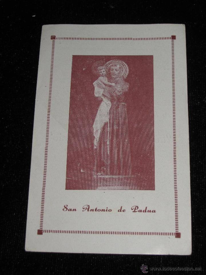 Coleccionismo: ANTIGUA ESTAMPA DE SAN ANTONIO DE PADUA