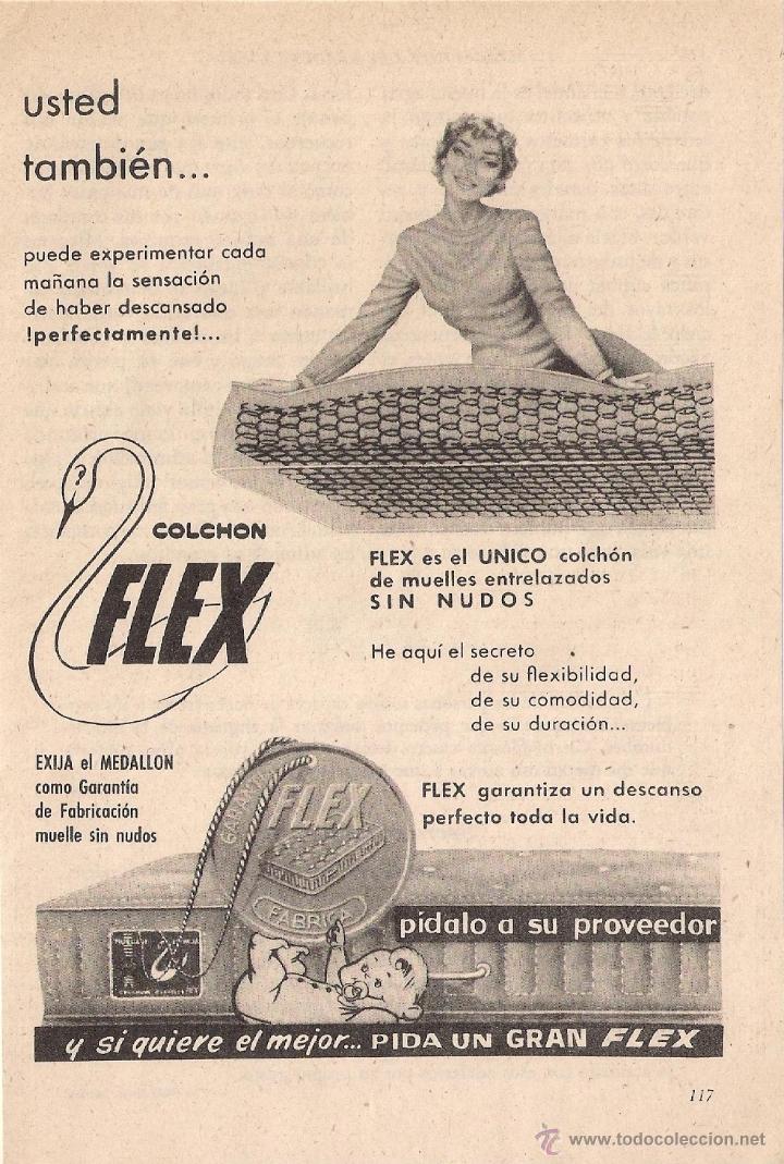 Coleccionismo: Anuncio de colch&oacute;n Flex, mayo de 1959 - Foto 1