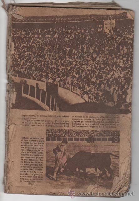 Coleccionismo: antigua encuadernaci&oacute;n casera sobre la vida y muerte de manolete. muy antiguo. 78 p&aacute;ginas