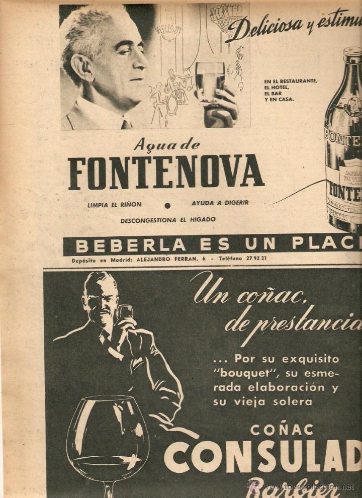Collecting paper: A&Ntilde;O 1951 RECORTE PRENSA AGUA DE FONTENOVA CO&Ntilde;AC CONSULADO BARBIER
