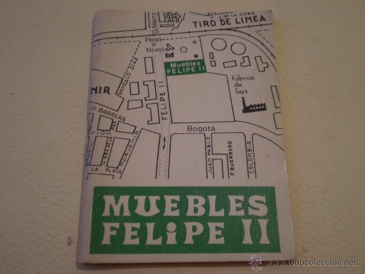 Coleccionismo: ANTIGUO CALLEJERO MUEBLES FELIPE II,SEVILLA,1981
