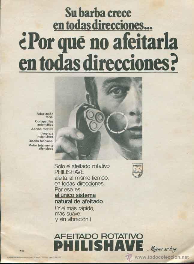 Coleccionismo: Hoja propaganda electrodomesticos Philps - una cara lavadoras y  otra afeitadoras