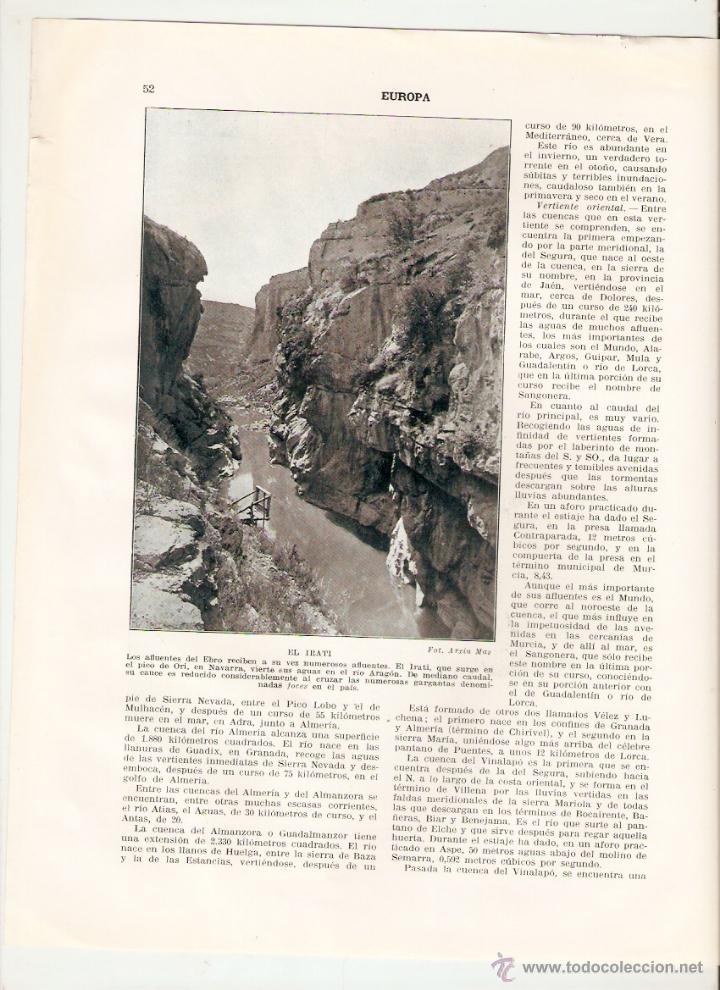 Collectionnisme: A&Ntilde;OS 20 RECORTE PRENSA FOTOGRAFIA RIO EBRO ZARAGOZA EL IRATI GARGANTAS FOCES NAVARRA