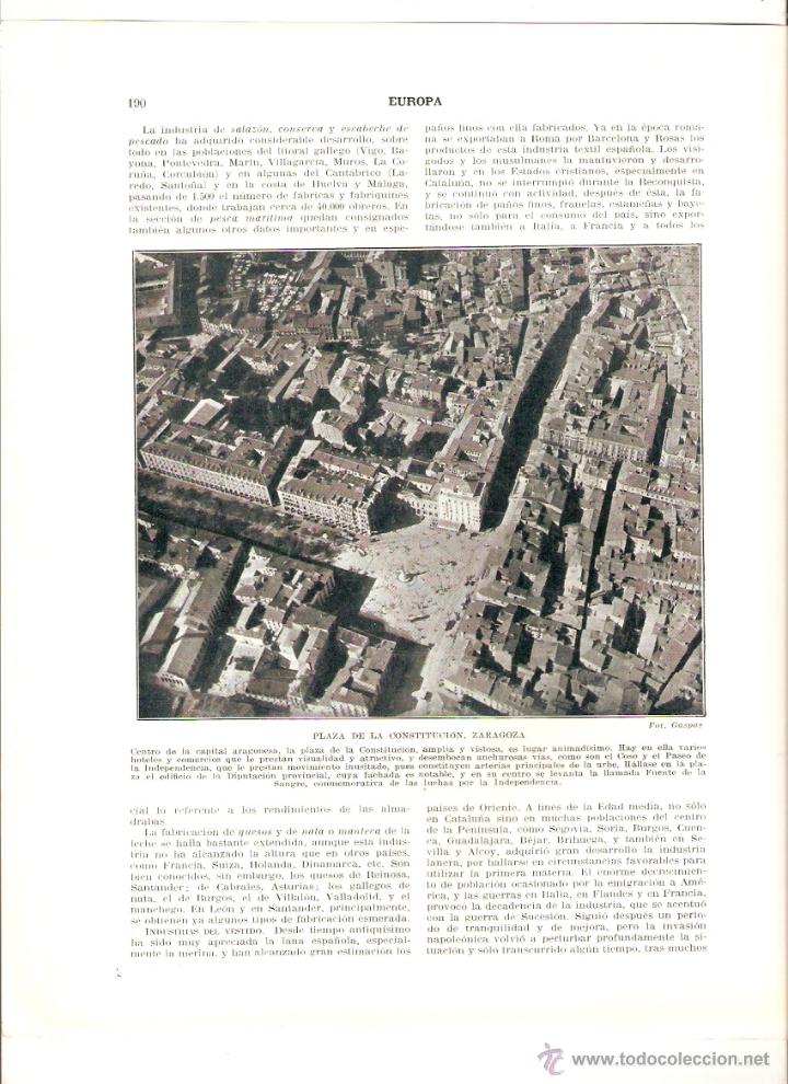 Collecting paper: A&Ntilde;OS 20 RECORTE PRENSA FOTOGRAFIA ZARAGOZA PLAZA DE LA CONSTITUCION VISTA AEREA