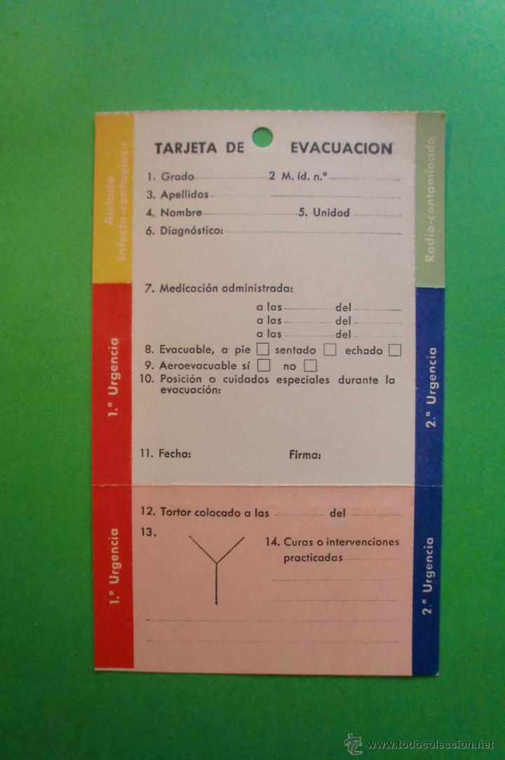 Sammelleidenschaft Papier: TARJETA DE EVACUACION N&ordm; 083230