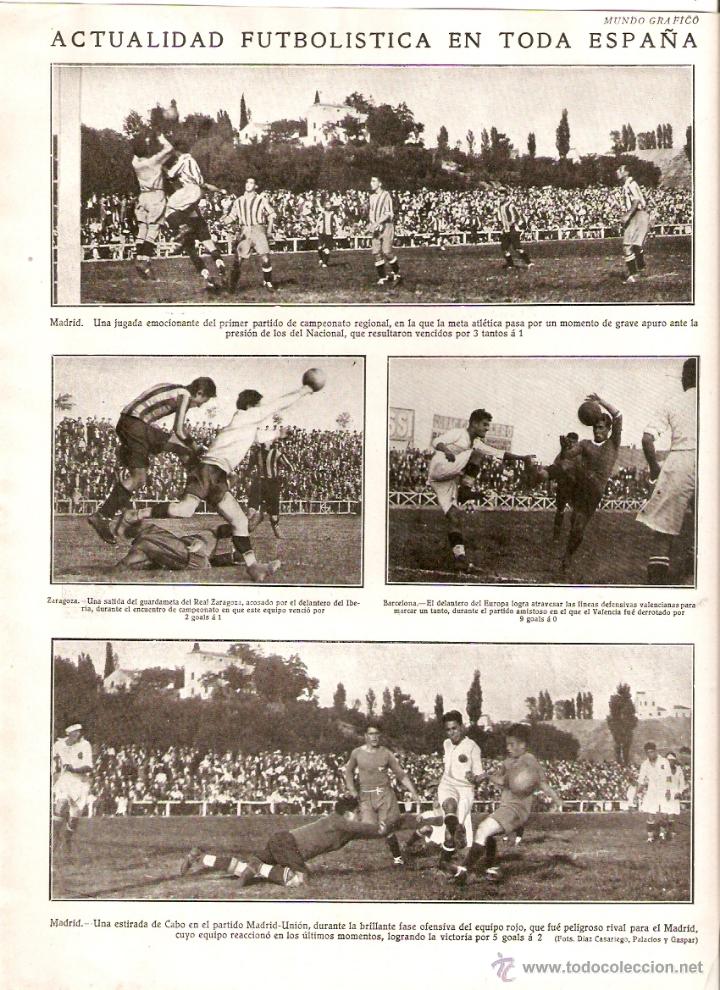 Coleccionismo: A&Ntilde;O 1928 RECORTE PRENSA FUTBOL ATLETICO MADRID UNION REAL ZARAGOZA BARCELONA EUROPA VALENCIA