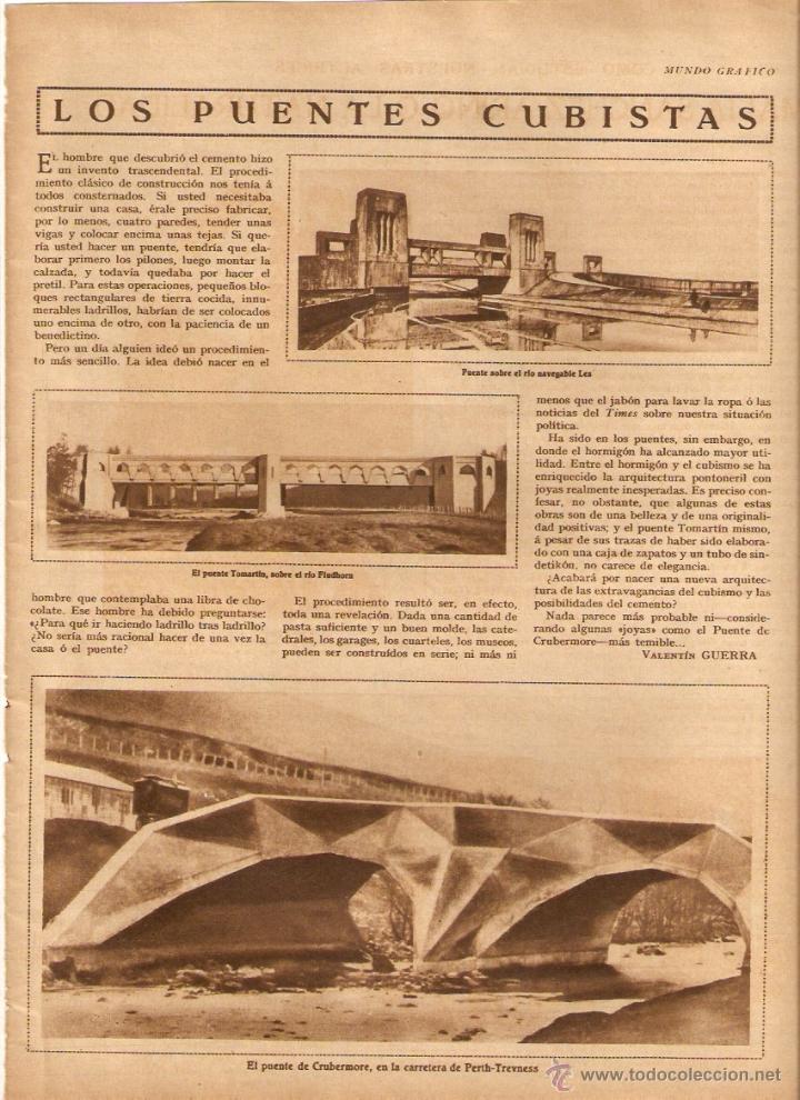 Collectionnisme: A&Ntilde;O 1928 RECORTE PRENSA PUENTES CUBISTAS ARQUITECTURA IRUN CARROZA CASERIO VASCO