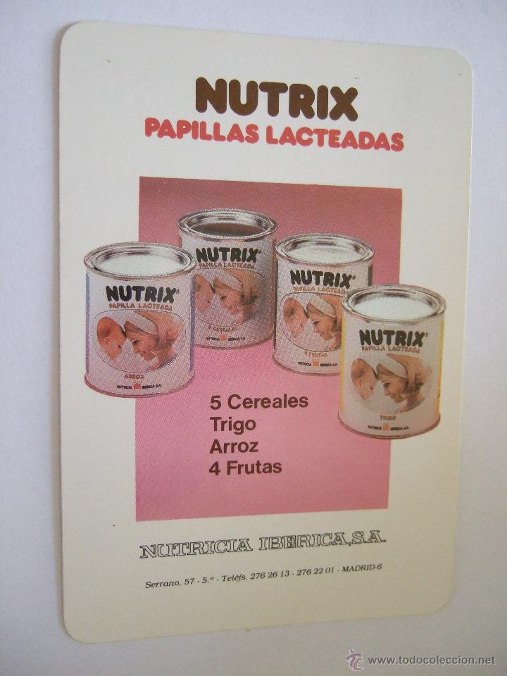 Coleccionismo: TARJETA CONTROL DE PESO - NUTRIX - PAPILLAS LACTEADAS
