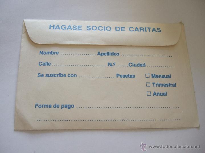 Coleccionismo: SOBRE PARA COLABORAR CON CARITAS - Foto 2