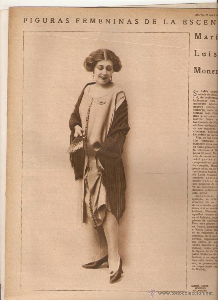 Coleccionismo: A&Ntilde;O 1928 RECORTE PRENSA MARIA LUISA MONERO TEATRO ARTISTA