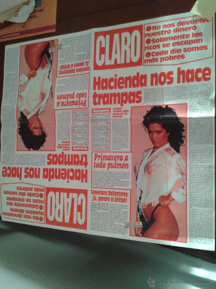 Collectionnisme: Cartulina publicitaria diario popular sensacionalista Espa&ntilde;a Claro 1991 axel springer abc bild