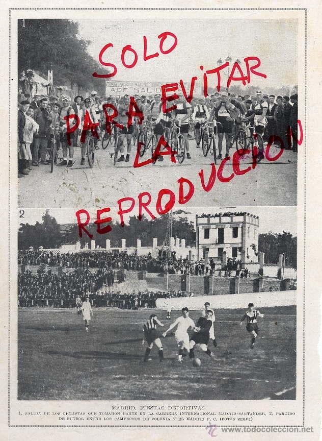 Coleccionismo: FUTBOL 1923 MADRID- POLONIA -CICLISMO MADRID-SANTANDER
