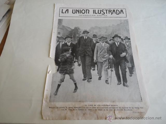 Collecting paper: 1926 - hoja - el viaje de las personas reales, malaga, el infante jaime , sr azua