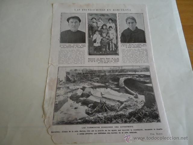 Coleccionismo: 1926 - hoja - las inundaciones en barcelona