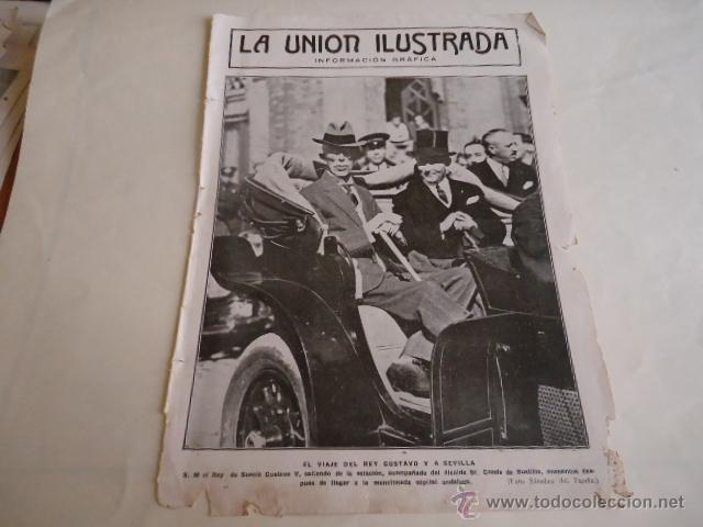 Coleccionismo: 1926 - hoja - el viaje del rey gustavo a sevilla, rey de suecia,