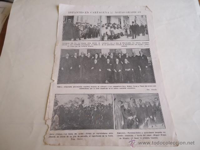 Collecting paper: 1926 - hoja - infantes en cartagena, fotos bilbao, jerez cadiz, algeciras personalidades