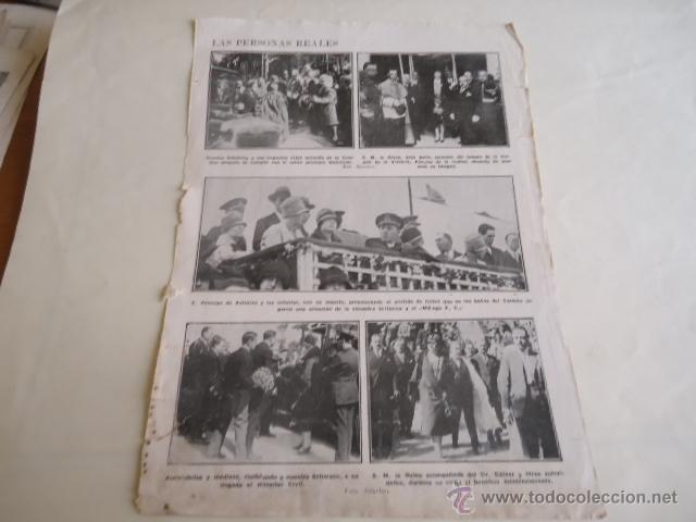 Collecting paper: 1926 - hoja actualidad - las personas reales - principe de asturias, reina, malaga fc