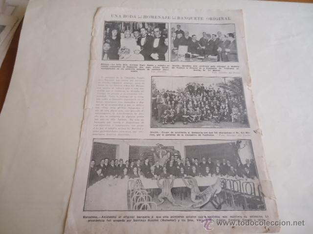 Coleccionismo: 1926 - hoja actualidad - boda barcelona curiosa , sevilla grupo telefonicos , malaga carmen hure, ..