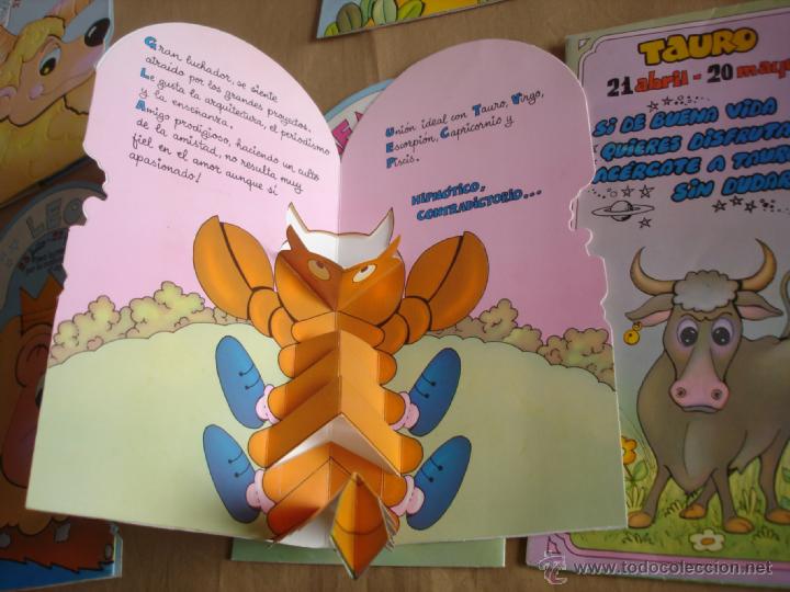 Coleccionismo: lote de 7 tarjetas pop up de hor&oacute;scopos - Foto 3