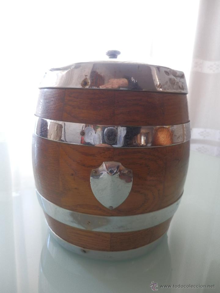 Coleccionismo: TABAQUERA INGLESA DE MADERA DE ROBLE - Foto 2