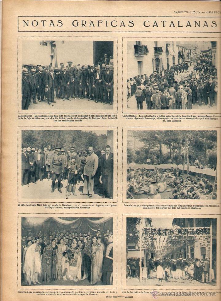 Colecionismo: A&Ntilde;O 1928 RECORTE PRENSA CASTELLBISBAL SALA CA&Ntilde;ADELL MONTSENY OLZINELLES EXPLORADORES
