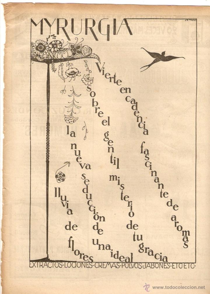 Coleccionismo: A&Ntilde;O 1919 RECORTE PUBLICIDAD PRODUCTOS MYRURGIA PALMOLIVE TOCADOR