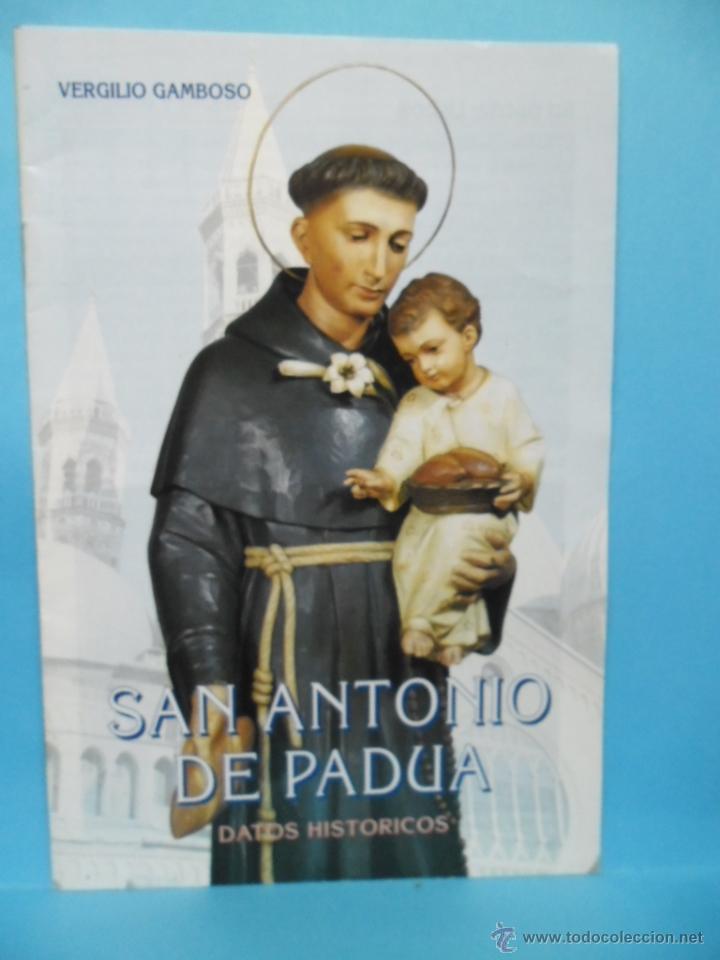 Coleccionismo: SAN ANTONIO DE PADUA - DATOS HISTORICOS - VERGILIO GAMBOSO