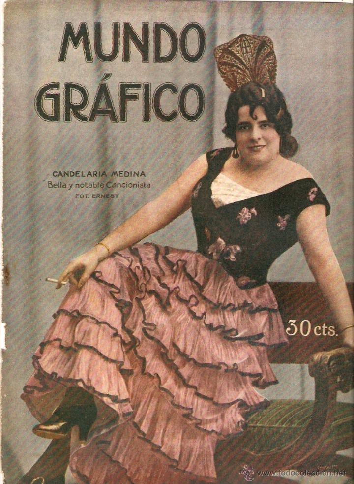 Colecionismo: A&Ntilde;O 1920 RECORTE PRENSA CANDELARIA MEDINA FOTO ERNEST AGUAS MINERALES DE CORCONTE