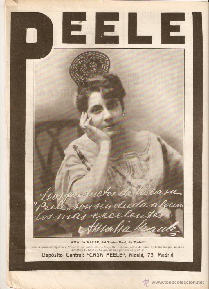Collezionismo: A&Ntilde;O 1917 RECORTE PUBLICIDAD CASA PEELE MADRID AMALIA RAULE