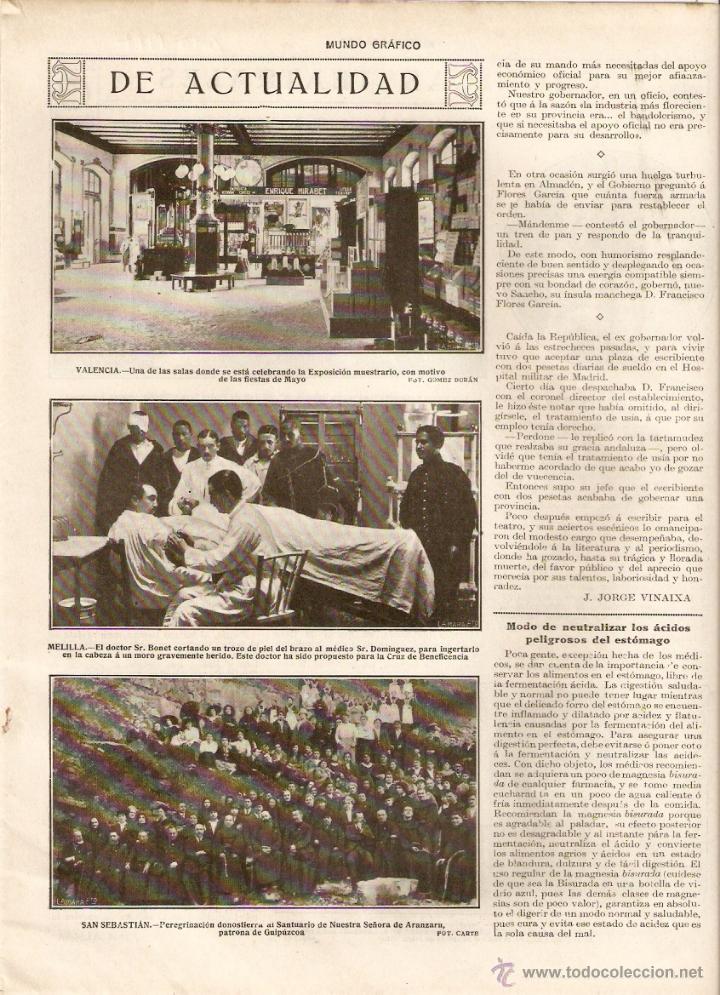 Coleccionismo: A&Ntilde;O 1917 RECORTE PRENSA MEDICINA MELILLA DOCTOR BONET DOCTOR DOMINGUEZ INJERTO GUERRA