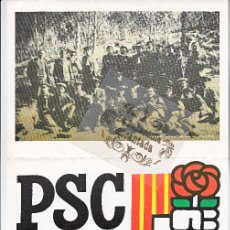 Coleccionismo: TRIPTICO FOLLETO 12 PAGINAS PSC - PSOE BADALONA MAGNIFICAS FOTOS ANTIGUAS VER INTERIOR SINDICATO