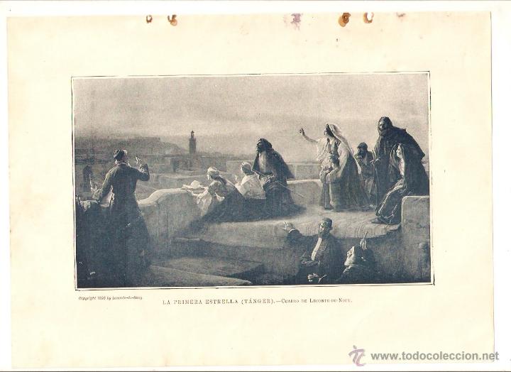 Collezionismo: A&Ntilde;O 1895 RECORTE PRENSA PINTURA BELLAS ARTES LA PRIMERA ESTRELLA TANGER LECOMTE DU NOUY