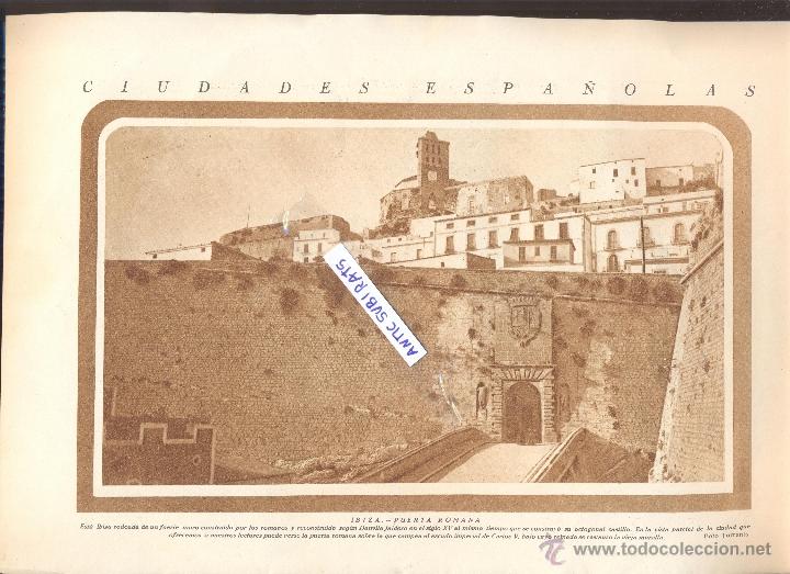 Coleccionismo: RECORTE DE PRENSA A&Ntilde;OS 30 FOTO DE PAGINA DE EIVISSA IBIZA PUERTA ROMANA