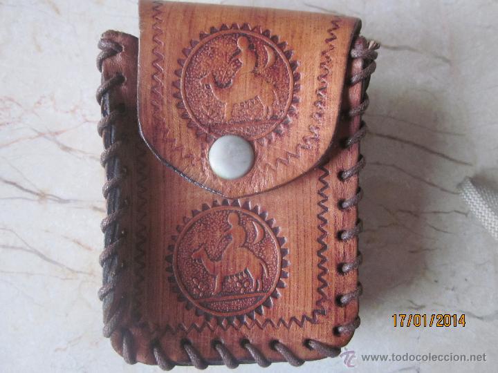 Coleccionismo: ESTUCHE DE CUERO PARA LA CAJETILLA DE TABACO - Foto 1
