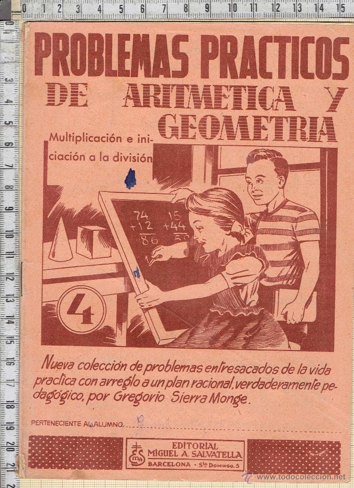 Coleccionismo: LIBRETA ESCOLAR DE PROBLEMAS PRACTICOS DE ARITMETICA Y GEOMETRIA.