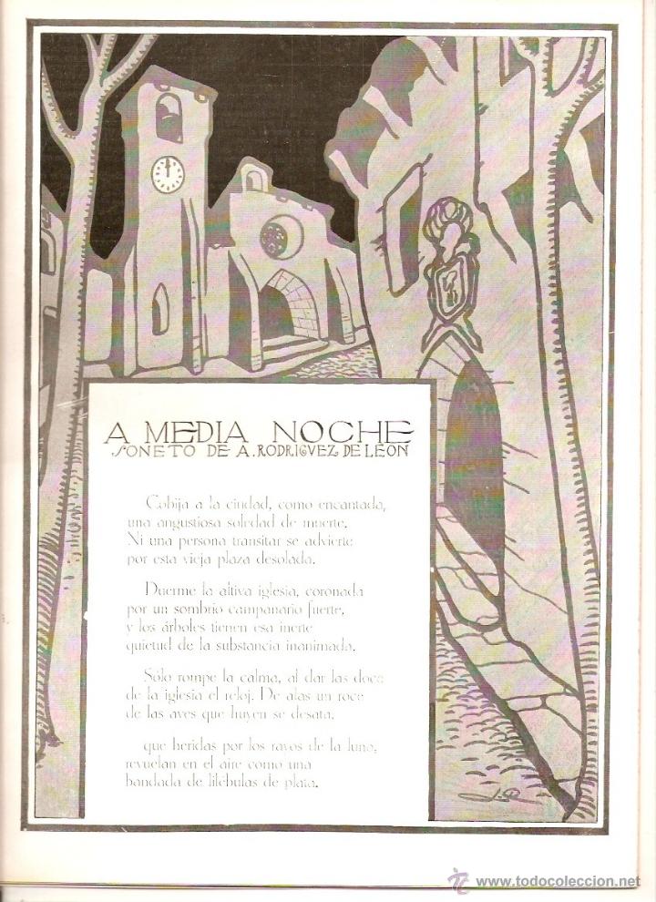 Coleccionismo: A&Ntilde;O 1922 HOJA REVISTA MUNDIAL POESIA SONETO A RODRIGUEZ DE LEON A MEDIA NOCHE LITERATURA