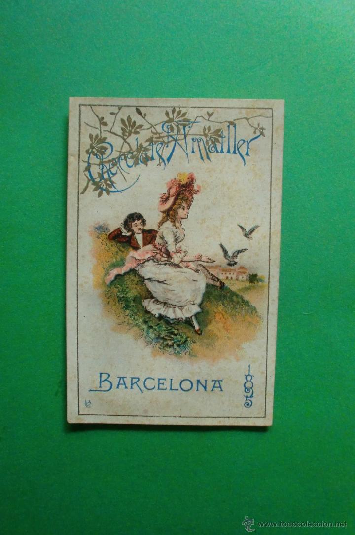 Coleccionismo: TARJETA PUBLICITARIA CHOCOLATE AMATLLER 1895 IMPRESA A DOS CARAS