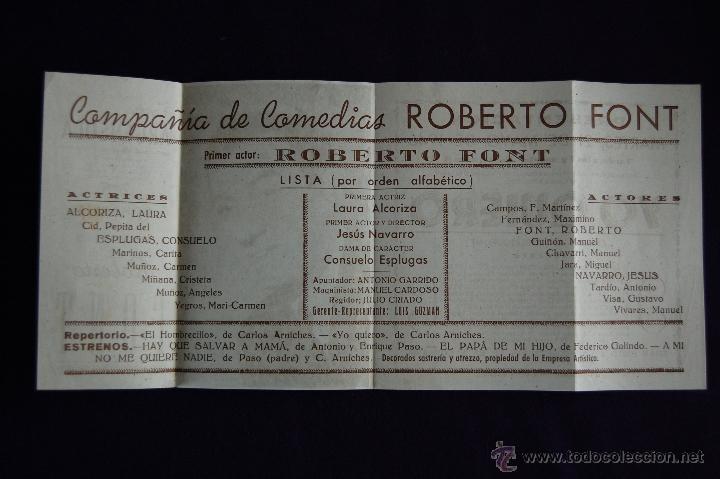 Coleccionismo: LOTE DE 2 PROGRAMAS DEL TEATRO ARGENSOLA DE ZARAGOZA. 1946 - Foto 2