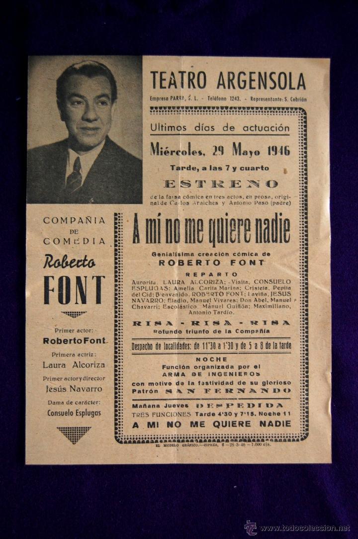 Coleccionismo: LOTE DE 2 PROGRAMAS DEL TEATRO ARGENSOLA DE ZARAGOZA. 1946 - Foto 3